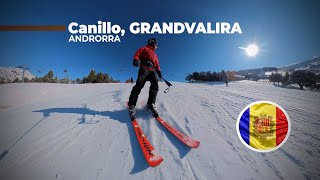 Skiing in Canillo  Grandvalira Andorra [upl. by Ecirtal]