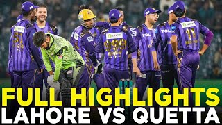 Full Highlights  Lahore Qalandars vs Quetta Gladiators  Match 4  HBL PSL 9  M2A1A [upl. by Walrath]