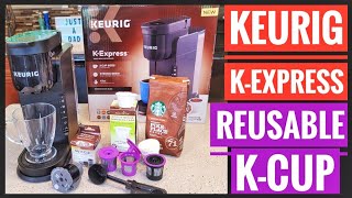 Keurig KExpress Single Serve KCup Coffee Maker Model K26 HOW TO USE REUSABLE K CUP [upl. by Kliman]