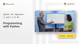 Programming with Python  Python for Beginners 1 of 44 [upl. by Oisorbma]