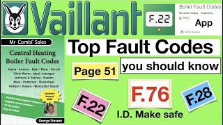 Vaillant F22 Fault Codes This is a guide of the top popular faults from 17 manufactures [upl. by Cynthia839]