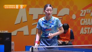 FULL MATCH  Miwa Harimoto vs Ayhika Mukherjee  2024 Asian Championships Semifinals [upl. by Halsey415]