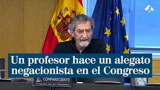 Un profesor hace un alegato negacionista en el Congreso quotNo son verdaderas vacunasquot [upl. by Bores]