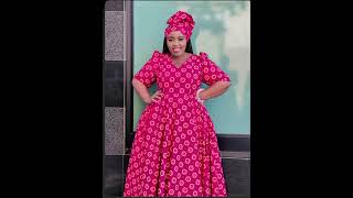 South African Sotho traditional attire Seshweshwe dresses African attire youtubeshorts fashion [upl. by Hairas]