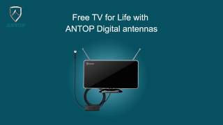 ANTOP Curvedpanel Indoor HDTV Antenna with Smartpass Amplifier and built in 4G LTE Filter [upl. by Aliuqet]