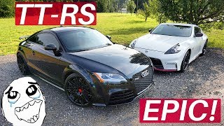 Audi TTRs vs Nissan 370Z Nismo HEAD TO HEAD [upl. by Limaj]