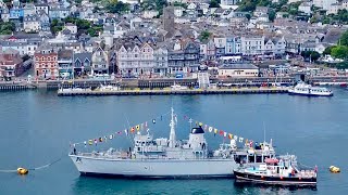 🇬🇧🏴󠁧󠁢󠁥󠁮󠁧󠁿 South Devon AONB  Dartmouth Regatta Guardship [upl. by Moguel78]