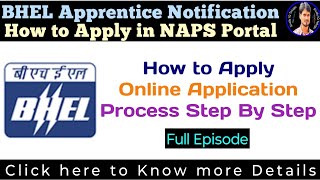 BHEL Apprentice  How to Apply Online  Application Process Step by Step In Telugu by Srikanth [upl. by Lindon]