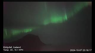 AuroraKirkjufell Iceland 10072402 2x speed playback [upl. by Odnamra]