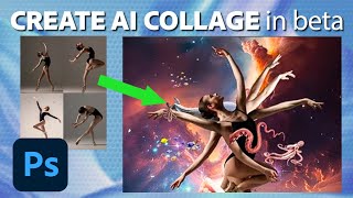 Make Beautiful Collage Art in Photoshop beta  5 Minute Tutorial  Adobe Photoshop [upl. by Moneta]