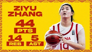 Zhang Ziyu Shatters the Record  44 POINTS 💥 U18AsiaCup [upl. by Noirda12]