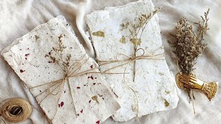 how to make handmade paper • DIY tutorial papercraft [upl. by Thunell]