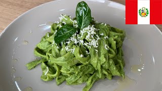 TALLARINES VERDES  RECETA PERUANA  FÁCIL Y SÚPER DELICIOSO [upl. by Nanek]