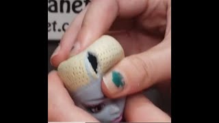 How to Repair a Split Doll Head  The Doll Planet Tutorial [upl. by Bilski]