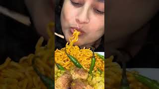 mukbang Korean spicy noodles howtomakechickennoodles [upl. by Rorke]