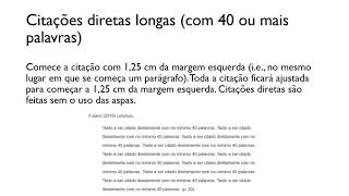 Como fazer citações de acordo com as Normas APA 7ª Edição [upl. by Juline]