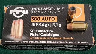 380 acp PPU Defense Line Ammunition [upl. by Cerelly]