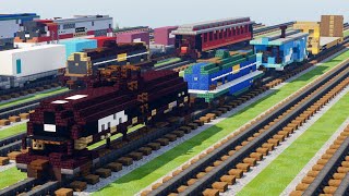 Minecraft Freight Train Railcars Pack Tutorial [upl. by Eniamrej]