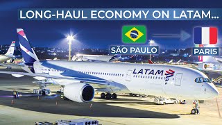 TRIPREPORT  LATAM Brasil ECONOMY  São Paulo Guarulhos  Paris CDG  Airbus A350900 [upl. by Mackintosh]