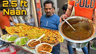 jammu का Biggest बाहुबली Naan25ft । गुलशन Naan house । Jammu street Food India [upl. by Garnette]