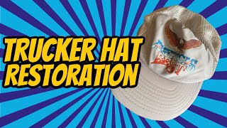 Trucker Hat Restoration  Foam Deterioration Removal amp Reshaping [upl. by Gnirol514]