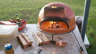 Outdoor wood fired pizza oven [upl. by Atiuqan]