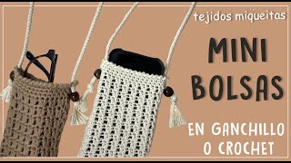 Mini bolsas en CrochetGanchillo [upl. by Aleta]