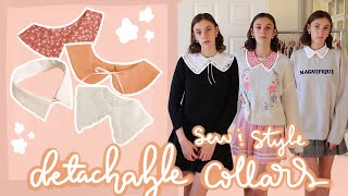 How To Make And Style Detachable Collars  DIY  Pattern Available [upl. by Preston]