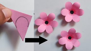 Easy Paper Flower Making  How to make easy paper flowers  Paper Flower Making Step By Step [upl. by Haik]