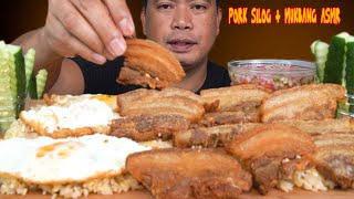 PORK SILOG  ASMR MUKBANG [upl. by Traweek]