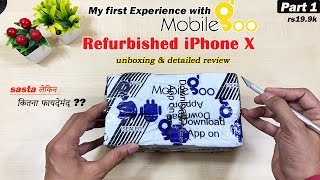 Refurbished iPhone X from Mobilegoo🤔  Unboxing amp Detailed review [upl. by Newo]