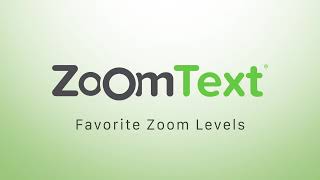 ZoomText Demo Favorite Zoom Levels [upl. by Selena457]