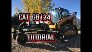 Cat GB124 Smart Grader Blade Operation [upl. by Analad544]