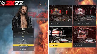 WWE 2K22 Overview Roster Arenas Titles Unlockables Showcase List Match Types Teams amp More [upl. by Redford826]