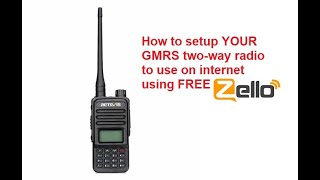 🔺How to hookup and set up the free Zello app to uses with your GMRS twoway radio to use on internet [upl. by Woolcott]