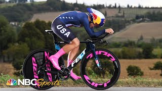 USAs Chloe Dygert crashes injured in UCI world championships time trial  NBC Sports [upl. by Cad413]