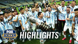 Watch Messi’s every move after winning his first international tournament  2021 Copa America [upl. by Odette]