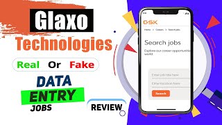 Glaxo Technologies is Real or Fake in Hindi Review Data Entry Job Product Shopping Company Website [upl. by Onivag]