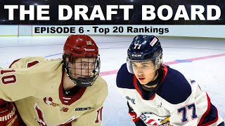 DRAFT BOARD Hockey Show  2025 NHL Draft Rankings Top 20 [upl. by Stefan]