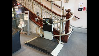 Garaventa Artira Inclined Platform Lift Wheelchair Lift on a curved Staircase [upl. by Pickard]