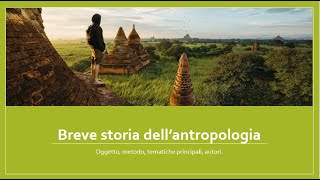 Storia dellantropologia Parte prima [upl. by Mcquillin770]