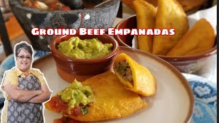 GROUND BEEF EMPANADAS with poblano peppers and cheese  Empanadas De Carne Molida ❤ [upl. by Eiramaliehs222]