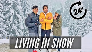 LIVING IN SNOW FOR 24 HOURS  Rimorav Vlogs [upl. by Allerym]