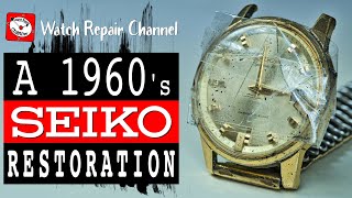 A 1960s Seiko Sportsmatic Watch  Restoration amp Repair  7625A [upl. by Hanna]