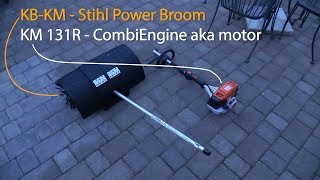 Stihl KBKM Power Broom First Impressions Homeowner [upl. by Zonnya588]