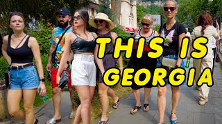 1 Day in Borjomi  Georgia❗️ Georgian People Surprised me❗️ walking [upl. by Prisilla]