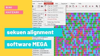 Tutorial  Alignment Penjajaran Sekuen DNA dengan Menggunakan Software MEGA X [upl. by Mir]