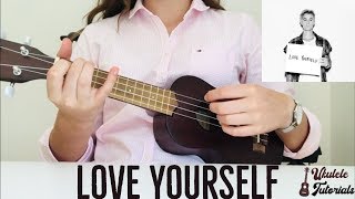 Justin Bieber  Love Yourself EASY Ukulele Tutorial [upl. by Ydollem]