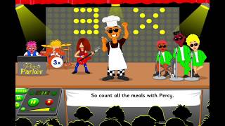 3 Times Table Song  Percy Parker  Who Likes School Dinners  with animation and lyrics [upl. by Gromme909]