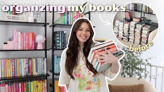 organizing my books  bookshelf tour [upl. by Leinahtam]